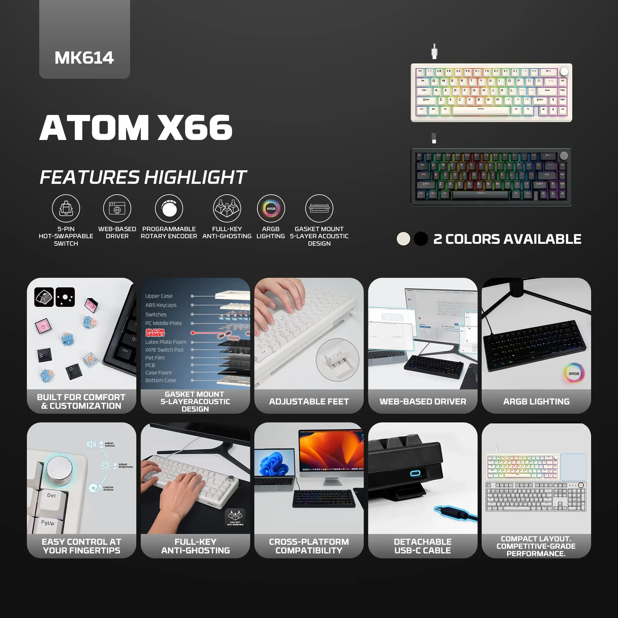 Fantech MK614 ATOM X66 