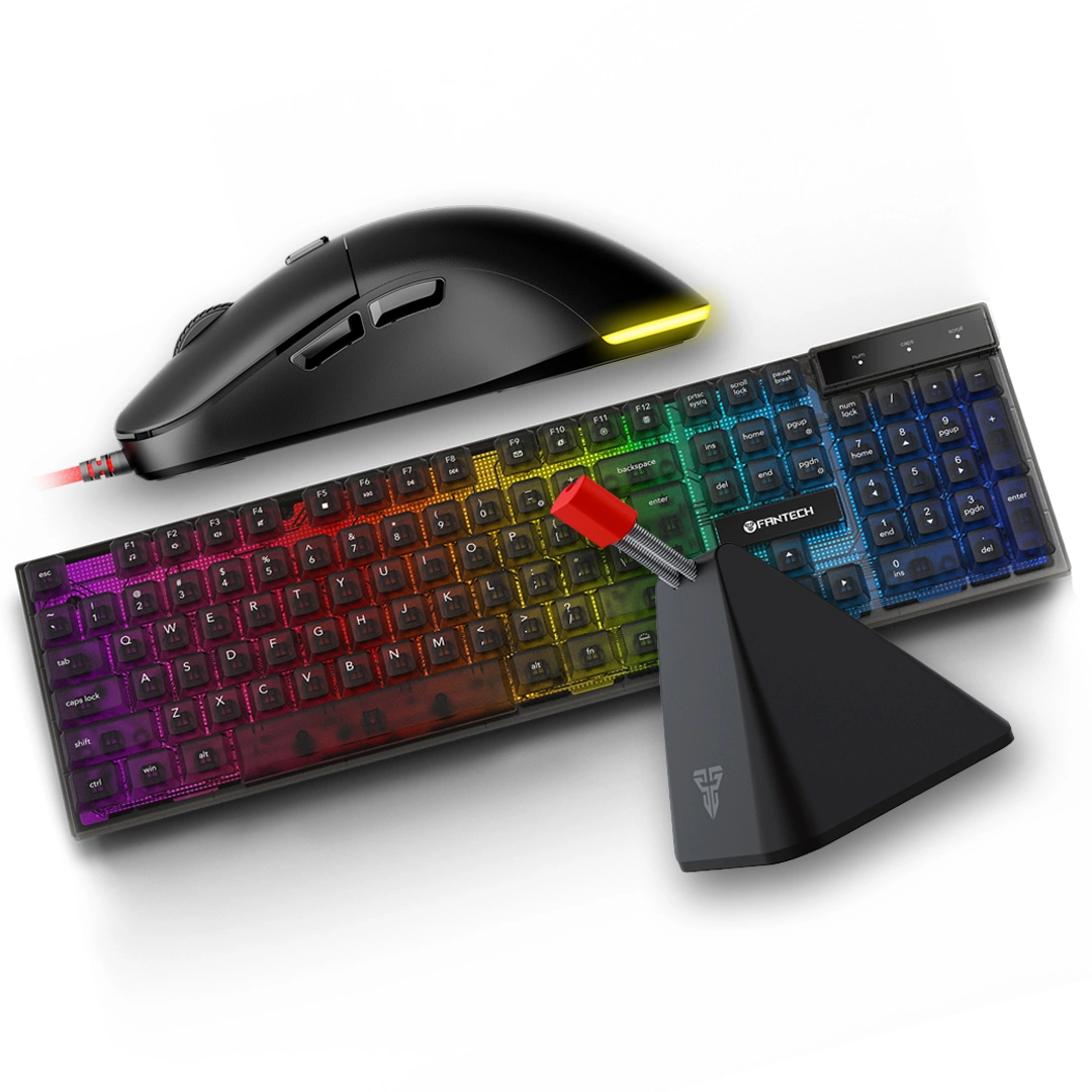 Fantech Bundle 1 Gaming Accessories - K515 Gaming Keyboard + &nbsp;VX9 GAMING MOUSE + MB01 Mouse Bungee