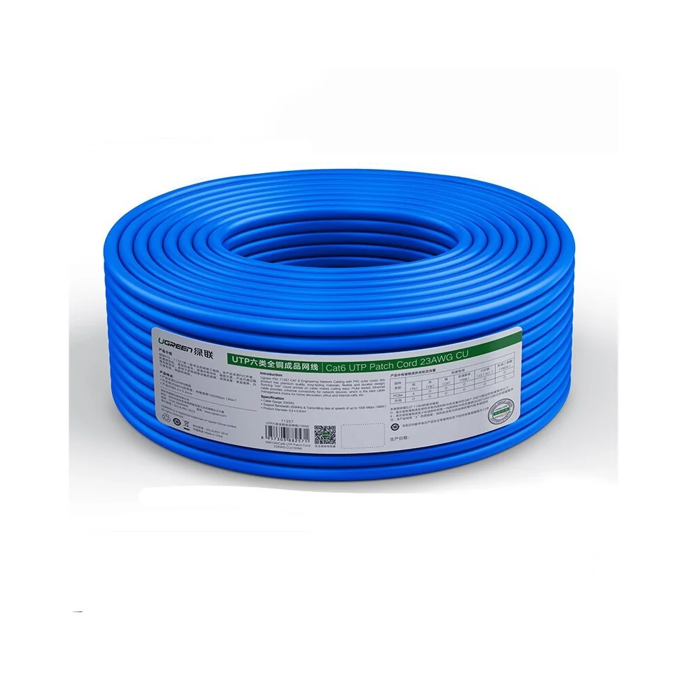 UGREEN 11257 CAT 6 U/UTP PATCH CORD 23AWG PURE COPPER CABLE - 100M
