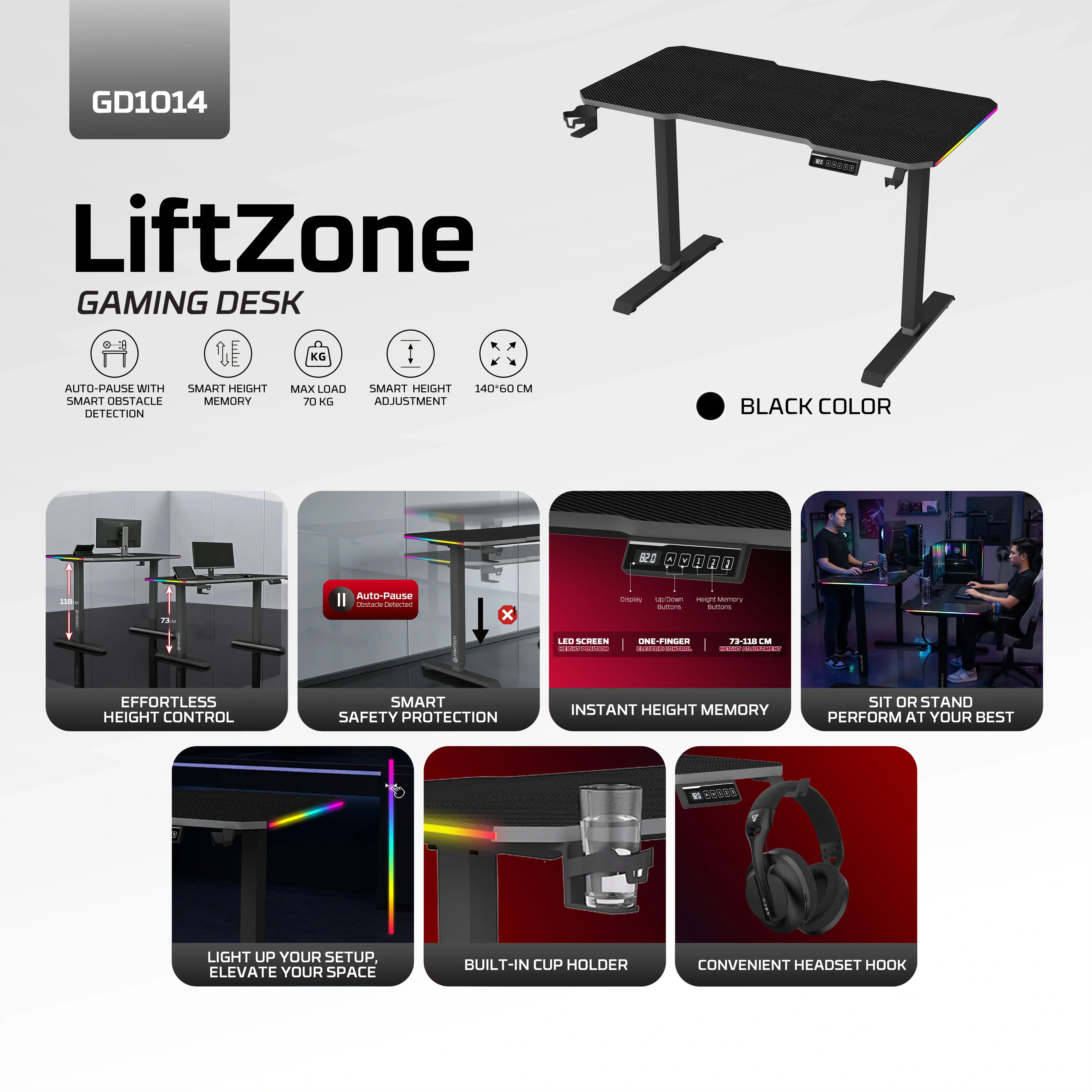 Fantech GD1014 LiftZone Gaming Desk