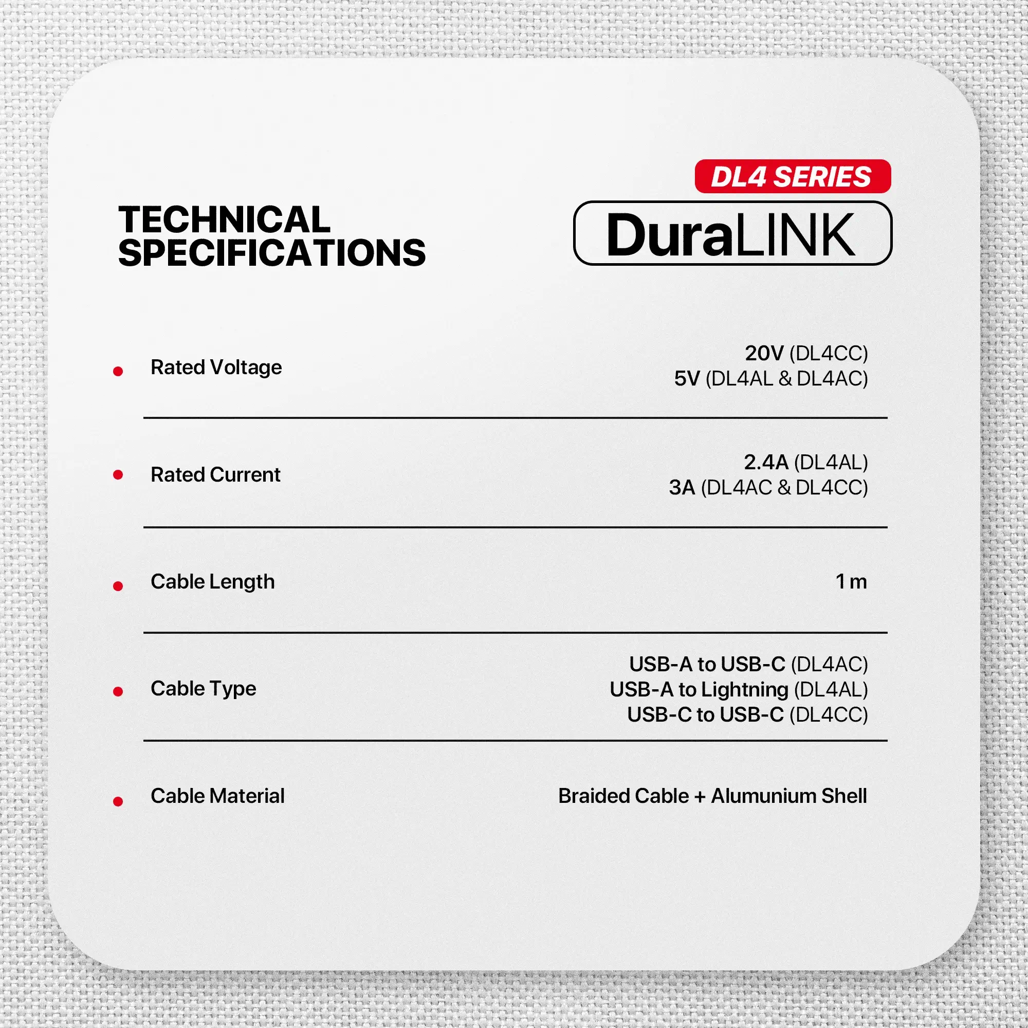 FANTECH DL4CC Fast Charging Cable