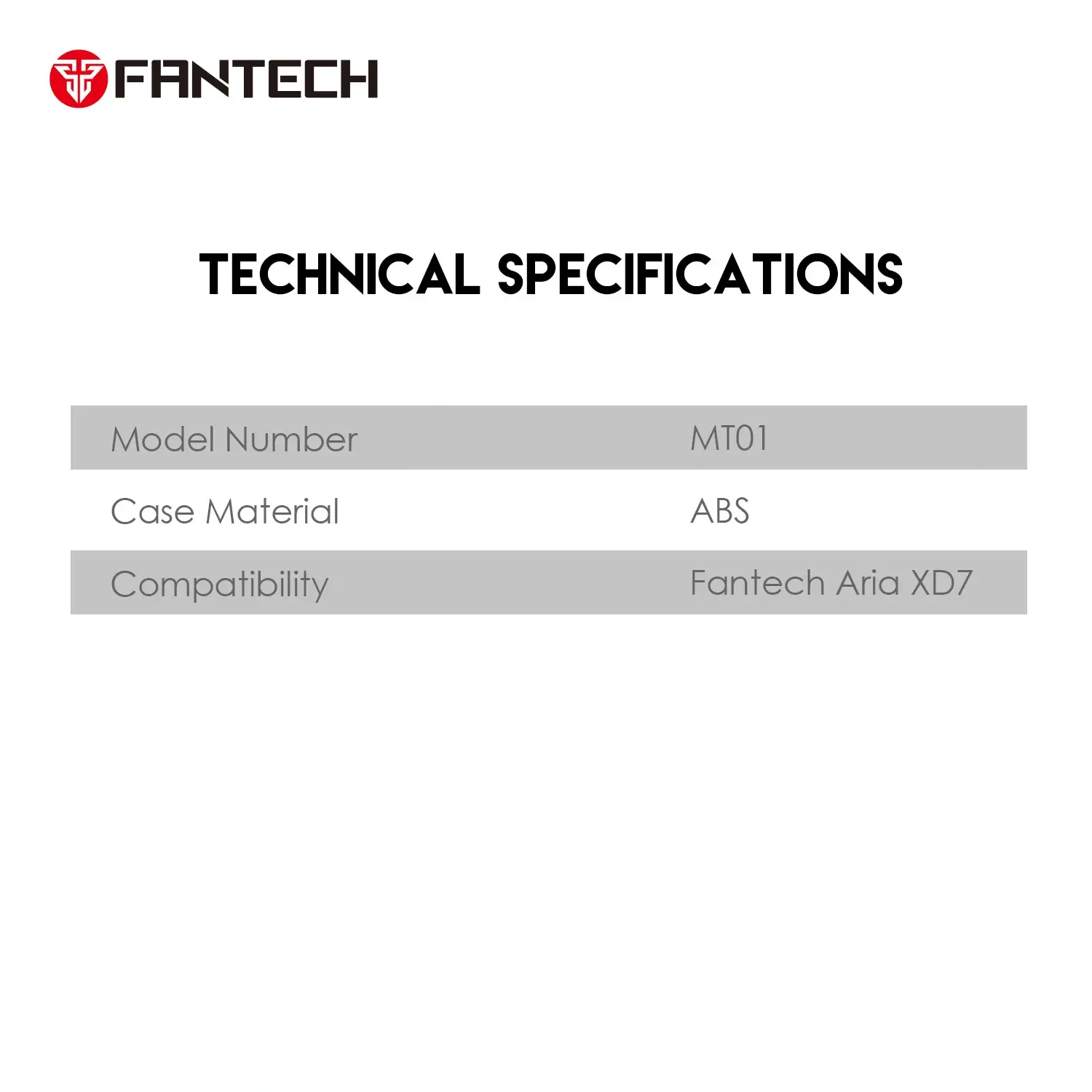 Fantech MT01 Frost Top Shell for Aria XD7