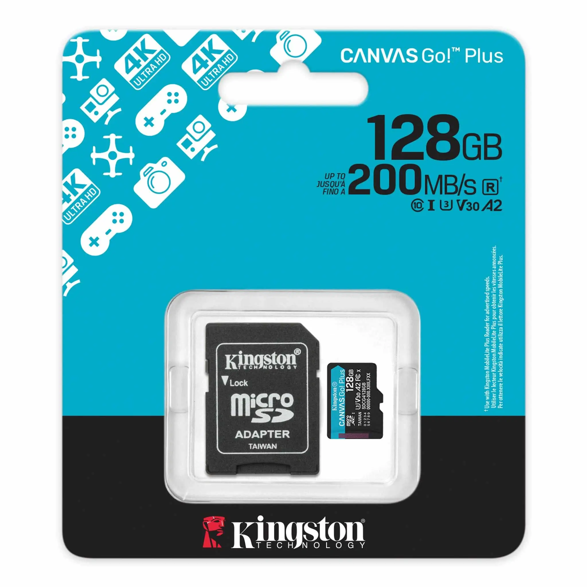 Kingston Canvas Go! Plus 128GB microSD Memory Card