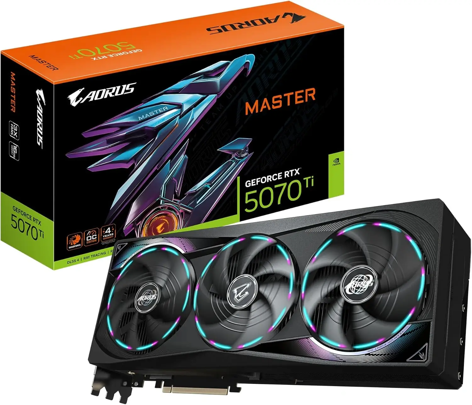 GIGABYTE AORUS GeForce RTX 5070 Ti MASTER 16GB OC Edition GDDR7 Graphics Card - GIGABYTE AORUS RTX 5070 Ti MASTER GIGABYTE AORUS GeForce RTX 5070 Ti MASTER 16GB OC Edition GDDR7 Graphics Card - GIGABYTE AORUS RTX 5070 Ti MASTER