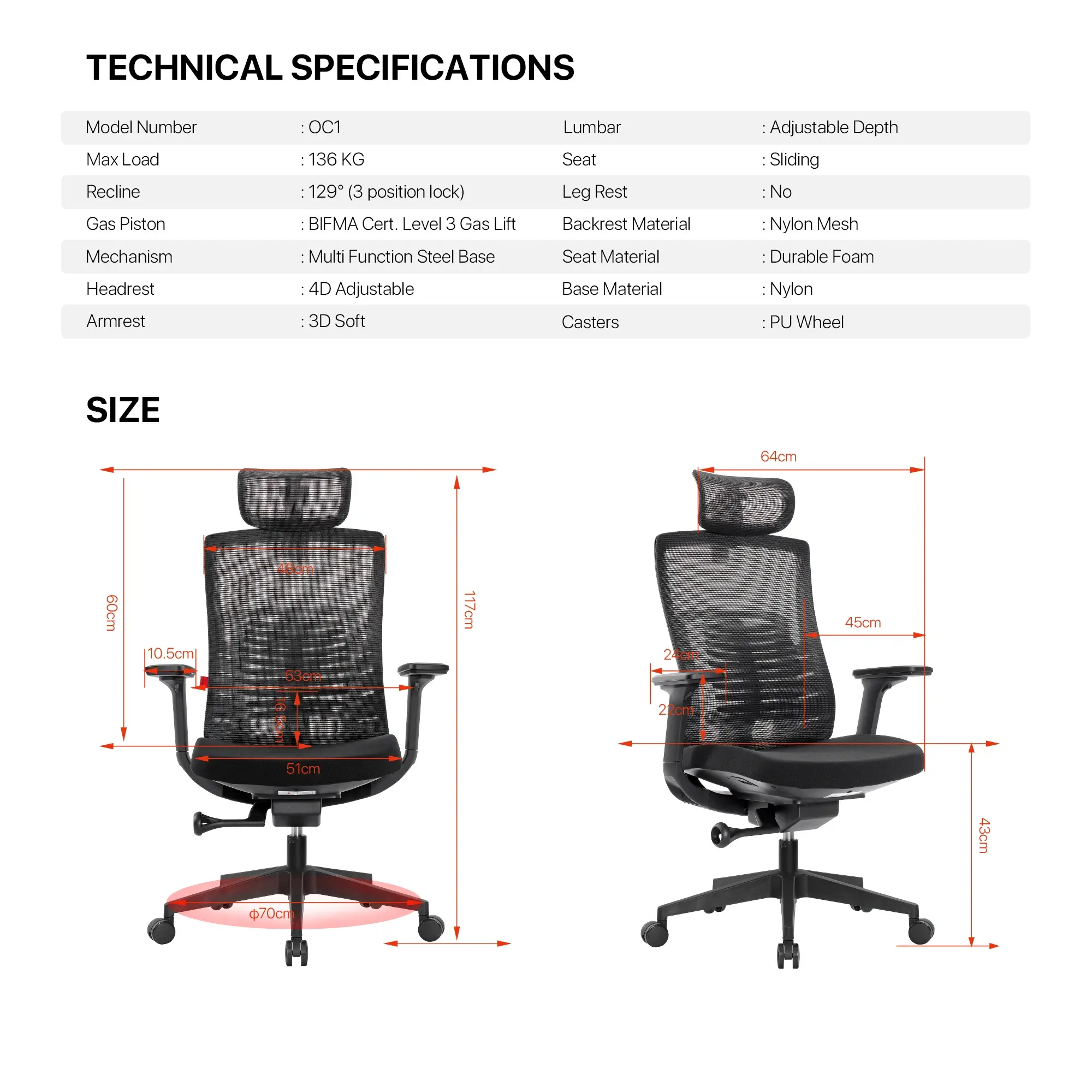 FANTECH OC1 Office Chair