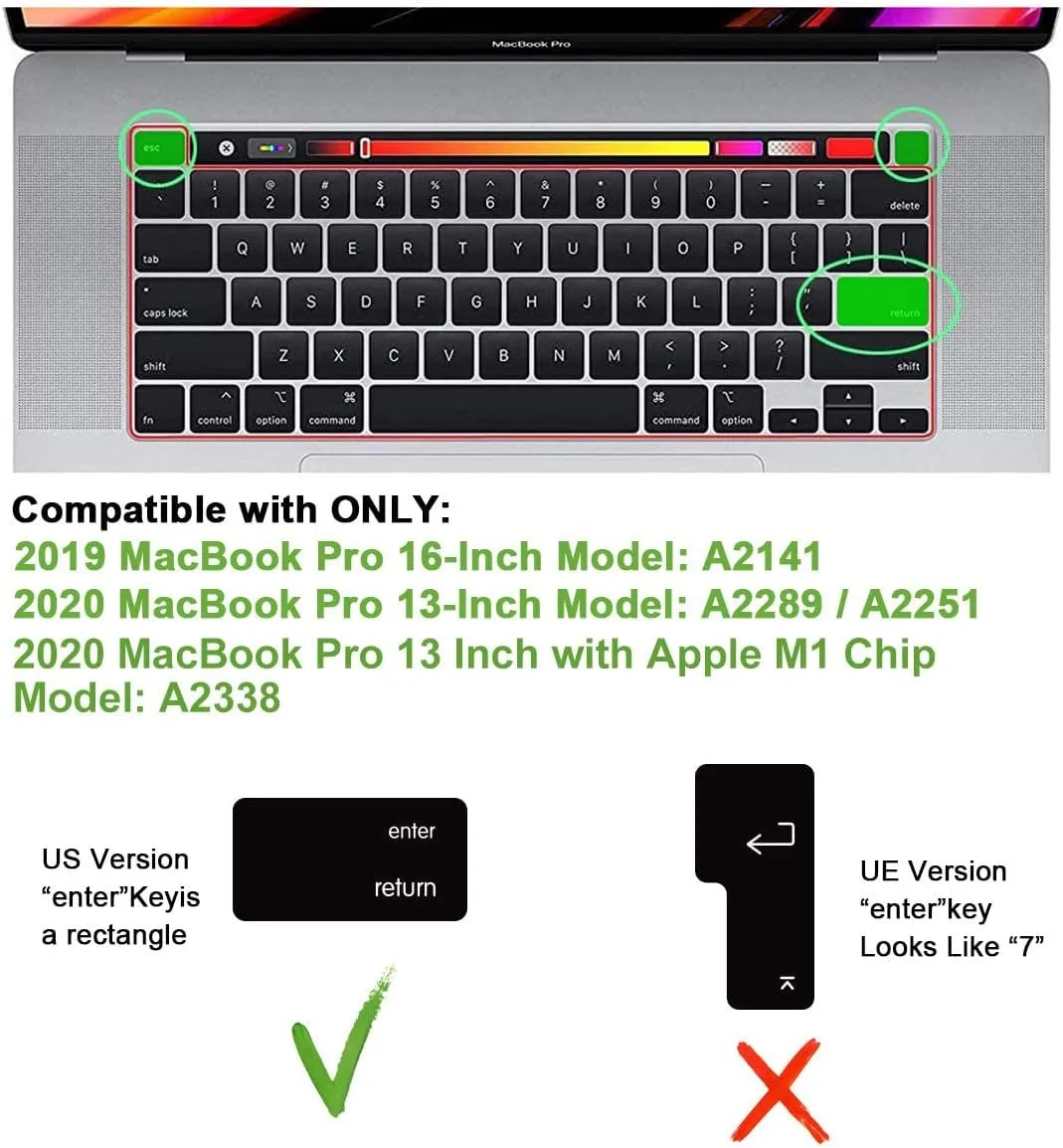 COVER FOR MACBOOK KEYBOARD WITH ARABIC LANGUAGE A2289 - A2251 - A2338 - A2141 TOUCH BAR COVER FOR MACBOOK KEYBOARD WITH ARABIC LANGUAGE A2289 - A2251 - A2338 - A2141 TOUCH BAR