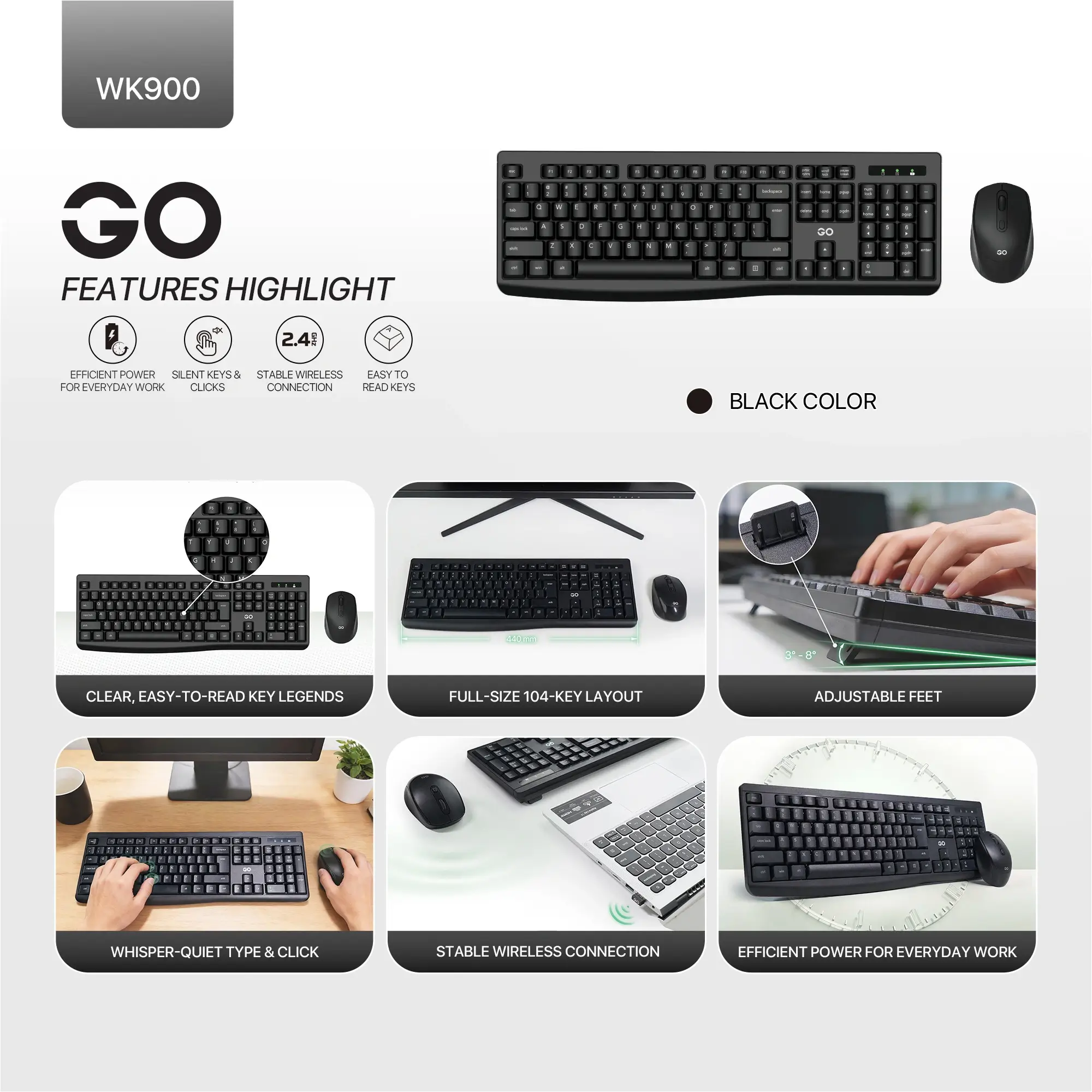 FANTECH WK900 GO Wireless Office Combo