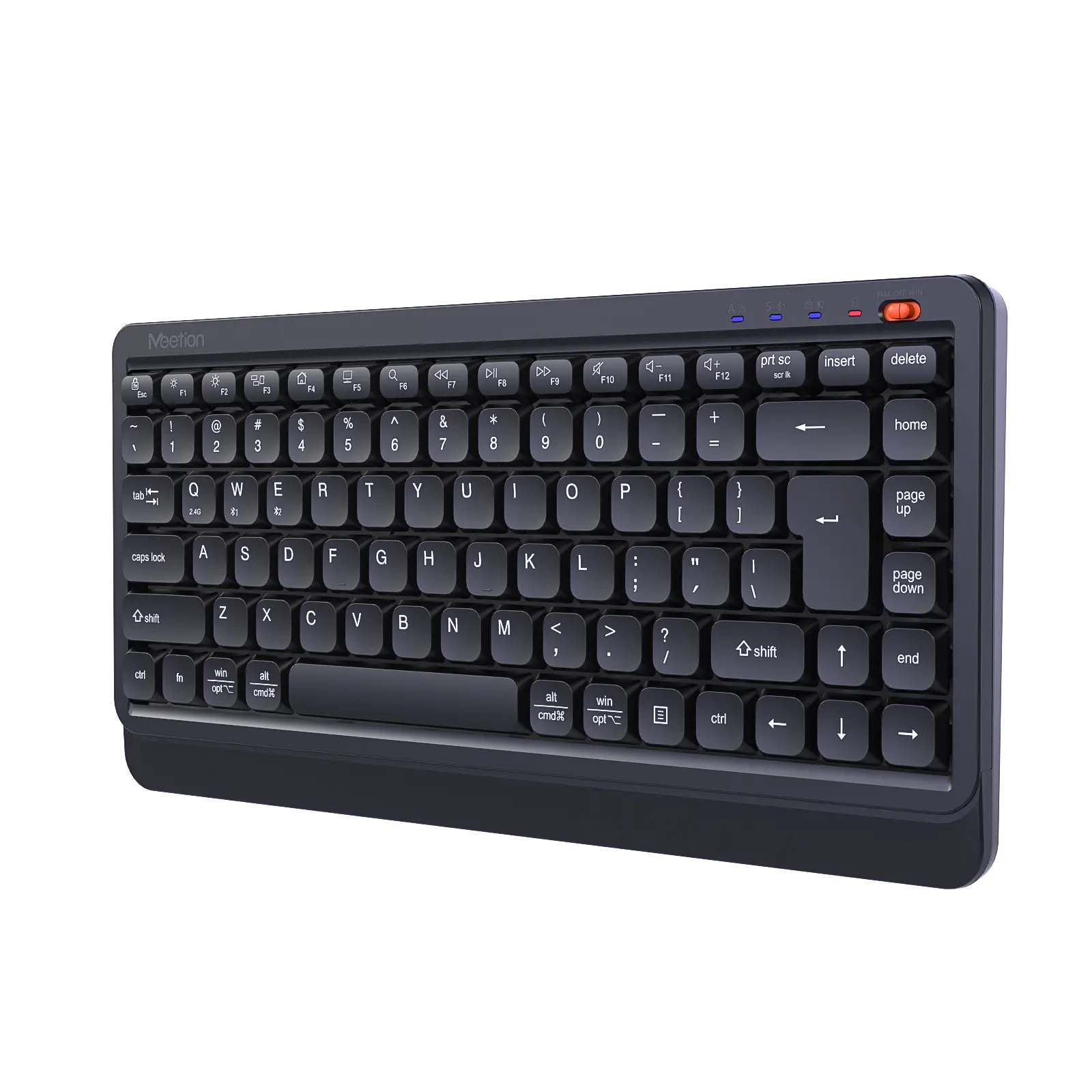 MEETION BTK500 WIRELESS KEYBOARD 2.4G+BT SILENT CLICK DUAL BLUETOOTH CHANNEL - BLACK