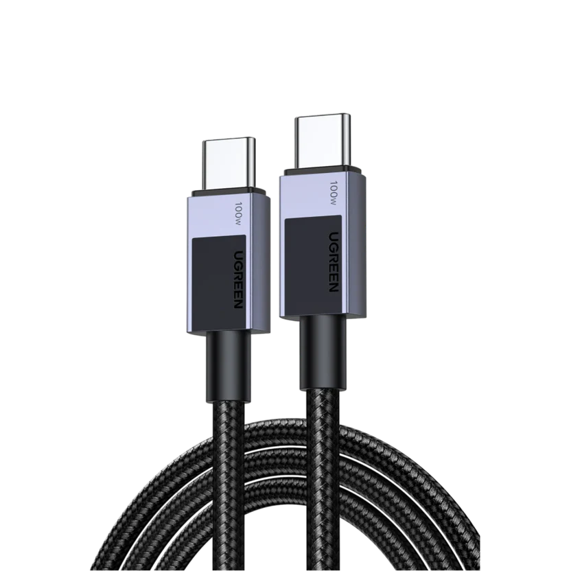 UGREEN 45065 100W USB-C TO USB-C NYLON CHARGER CABLE WITH ADVANCED E-MARKER – 3M