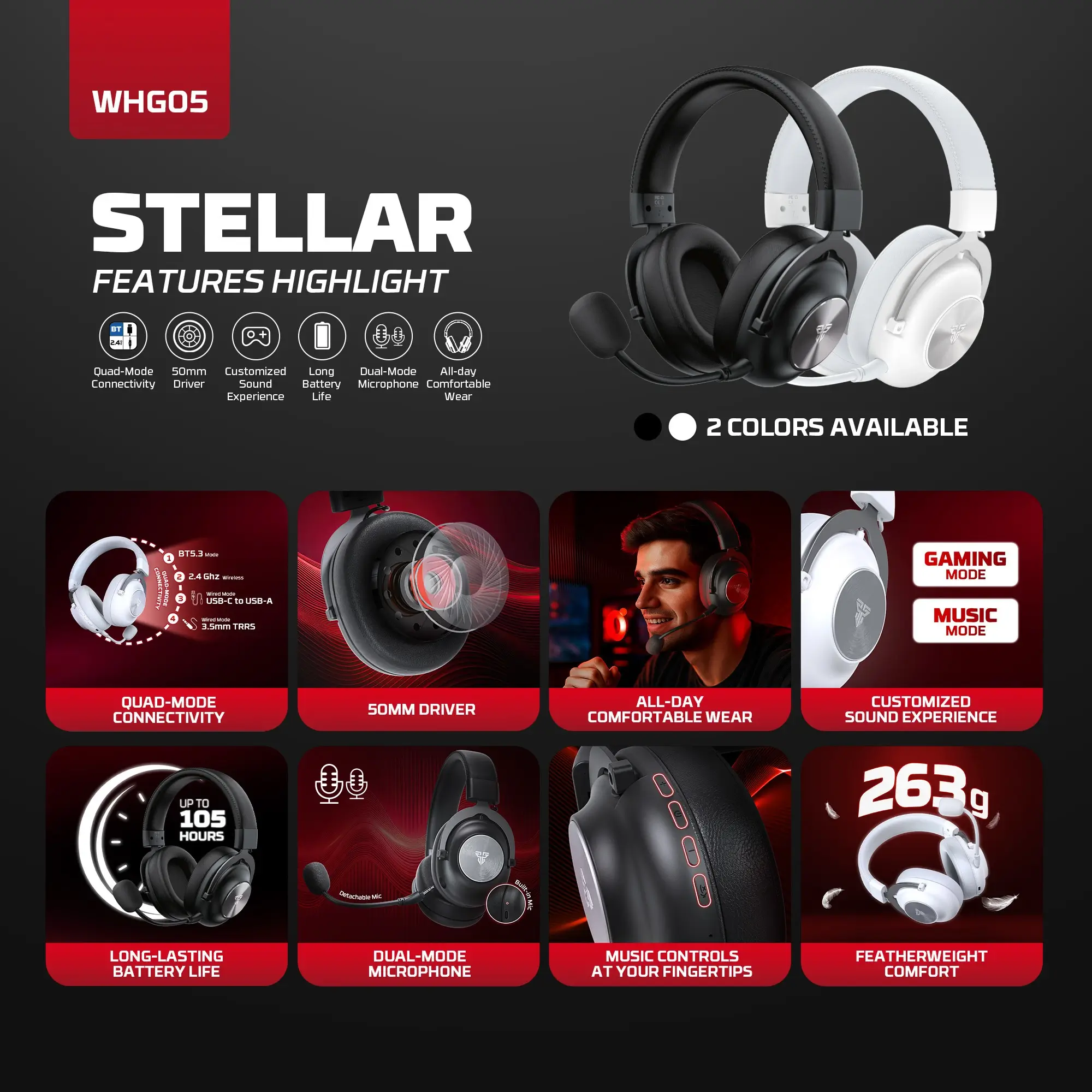 FANTECH WHG05 STELLAR WIRELESS HEADSET