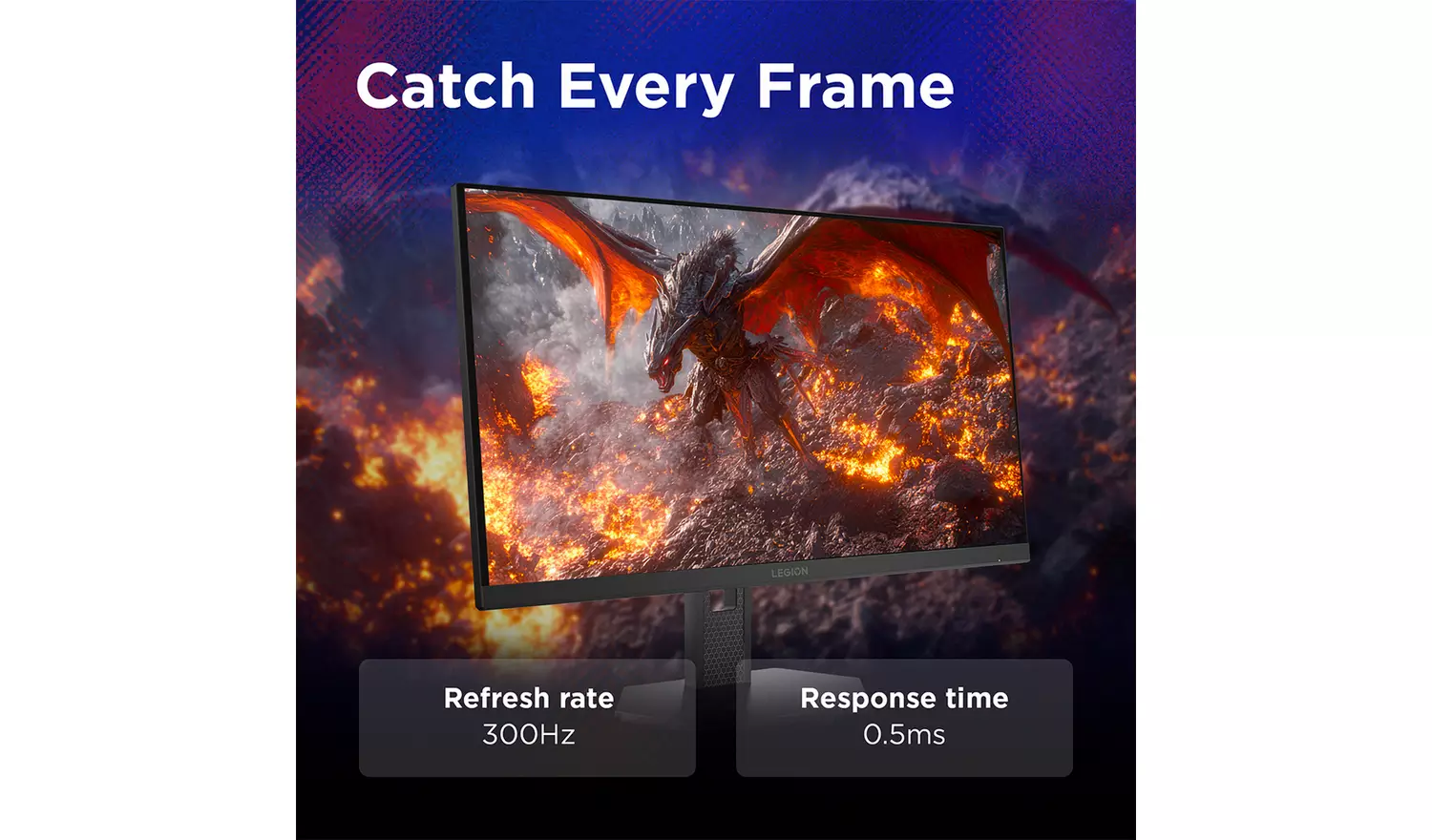 Lenovo Legion 27Q 11 27 inch QHD 2K IPS 0.5ms 300Hz Gaming Monitor (Tilt, Swivel, Pivot, Height Adjust Stand) - product image