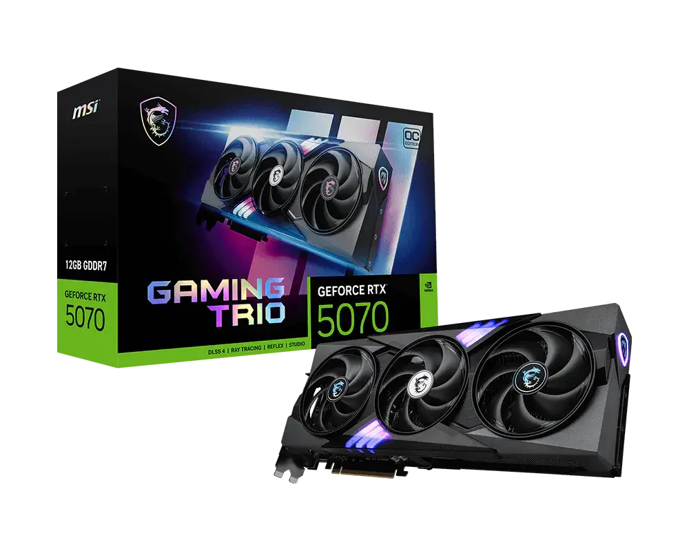 MSI GeForce RTX 5070 GAMING TRIO OC 12GB GDDR7 Graphics Card - MSI RTX 5070 GAMING TRIO OC MSI GeForce RTX 5070 GAMING TRIO OC 12GB GDDR7 Graphics Card - MSI RTX 5070 GAMING TRIO OC
