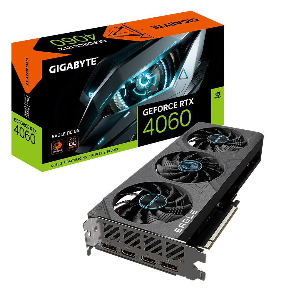 GIGABYTE GEFORCE RTX 4060 EAGLE OC 8GB GDDR6 Graphics Card
