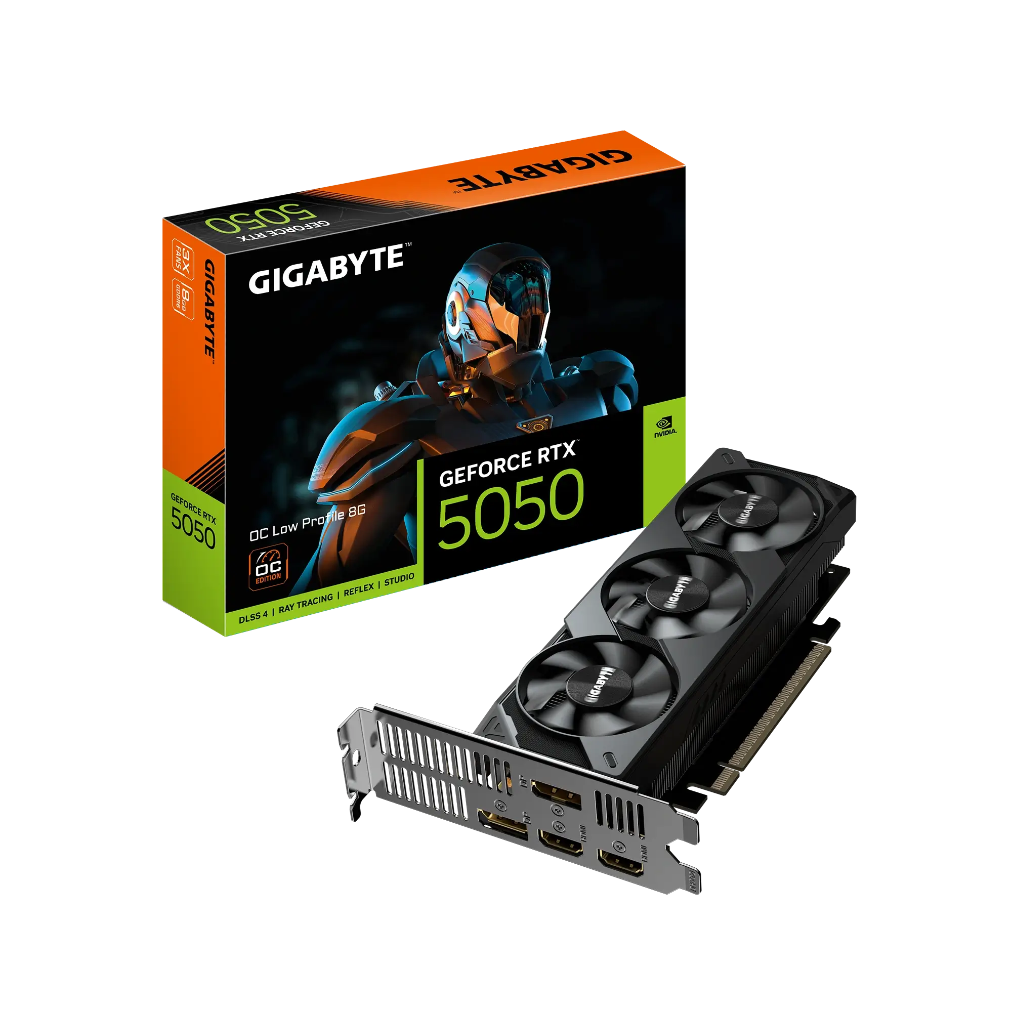 GIGABYTE GeForce RTX 5050 OC Low Profile 8GB GDDR6 Graphics Card