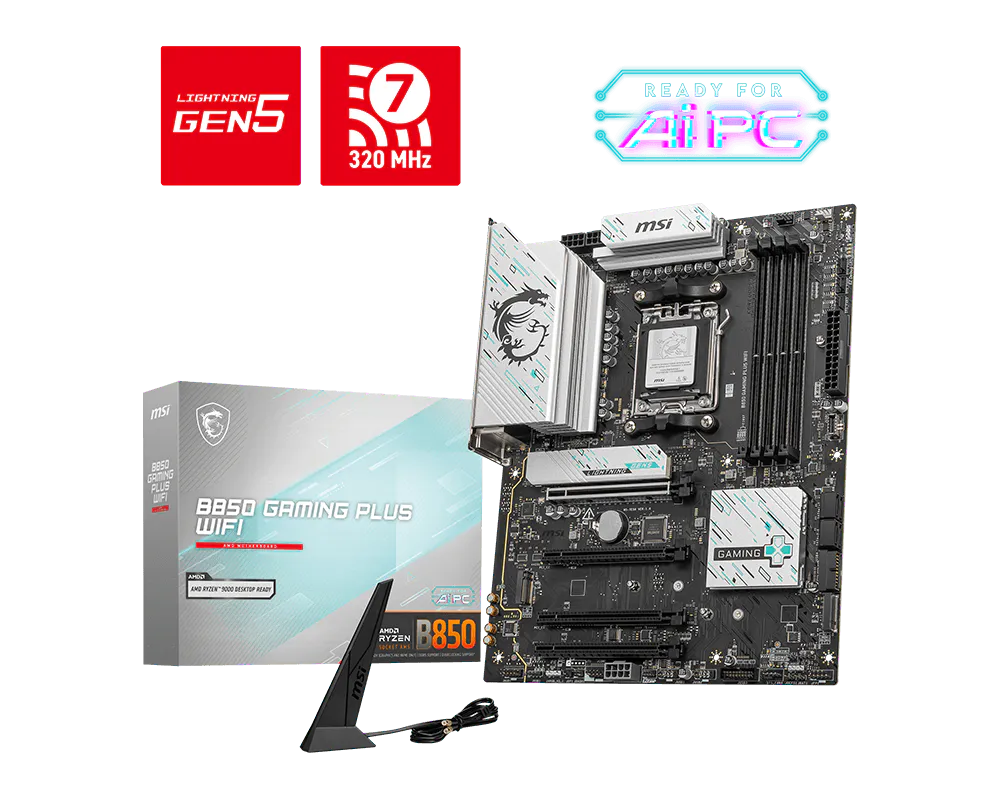 Msi B850 GAMING PLUS WIFI & BLUETOOTH DDR5 Motherboard 