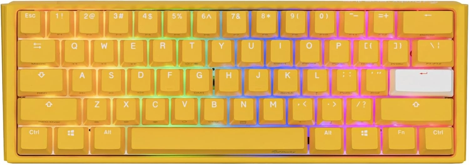 Ducky One 3 SF Yellow Mini 60% QUACK Mechanical Gaming Keyboard - Double Shot PBT keycap
