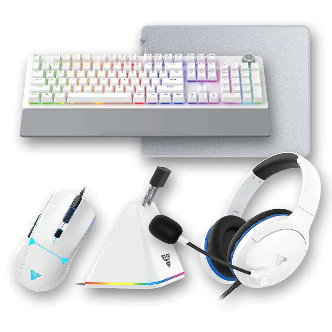 Fantech Bundle 5 Gaming Accessories - MK853 V2 Mechanical Keyboard + VX7V2 mouse + MH89 Headset + &nbsp;MBR01 Mouse Bungee + MP453 Mouse pad