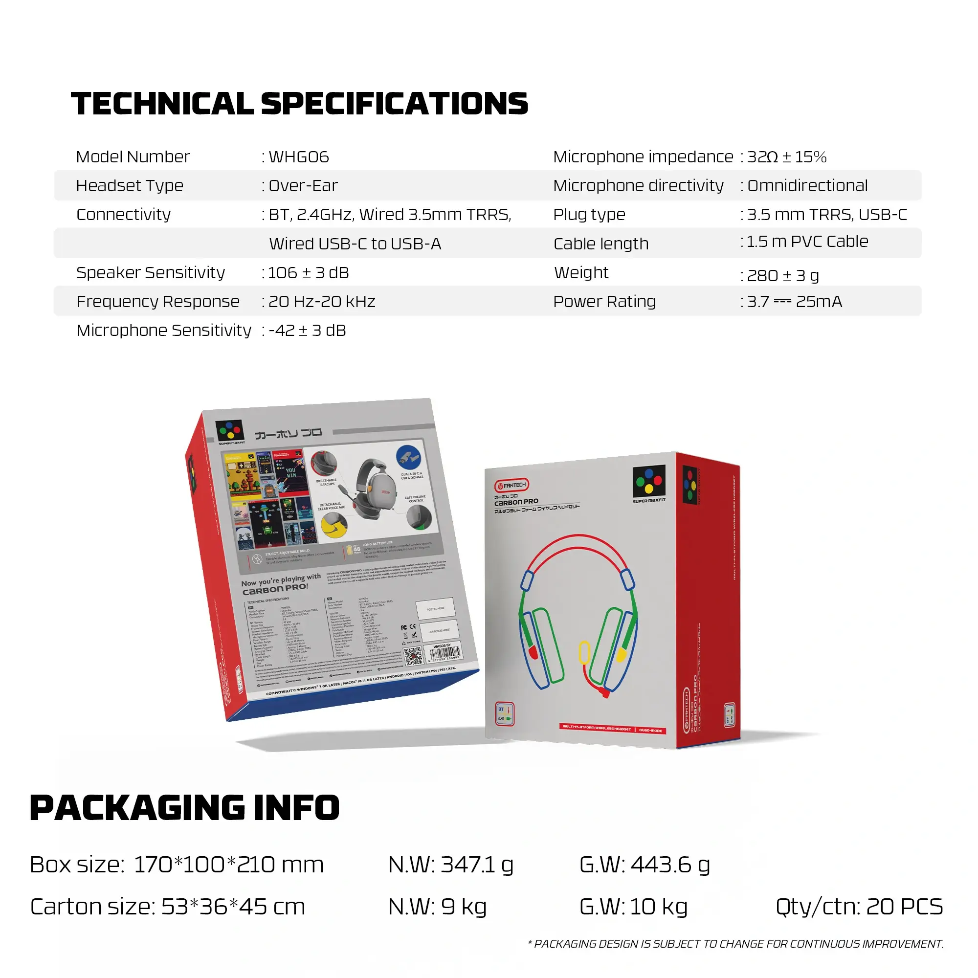 FANTECH WHG06 CARBON PRO Headset