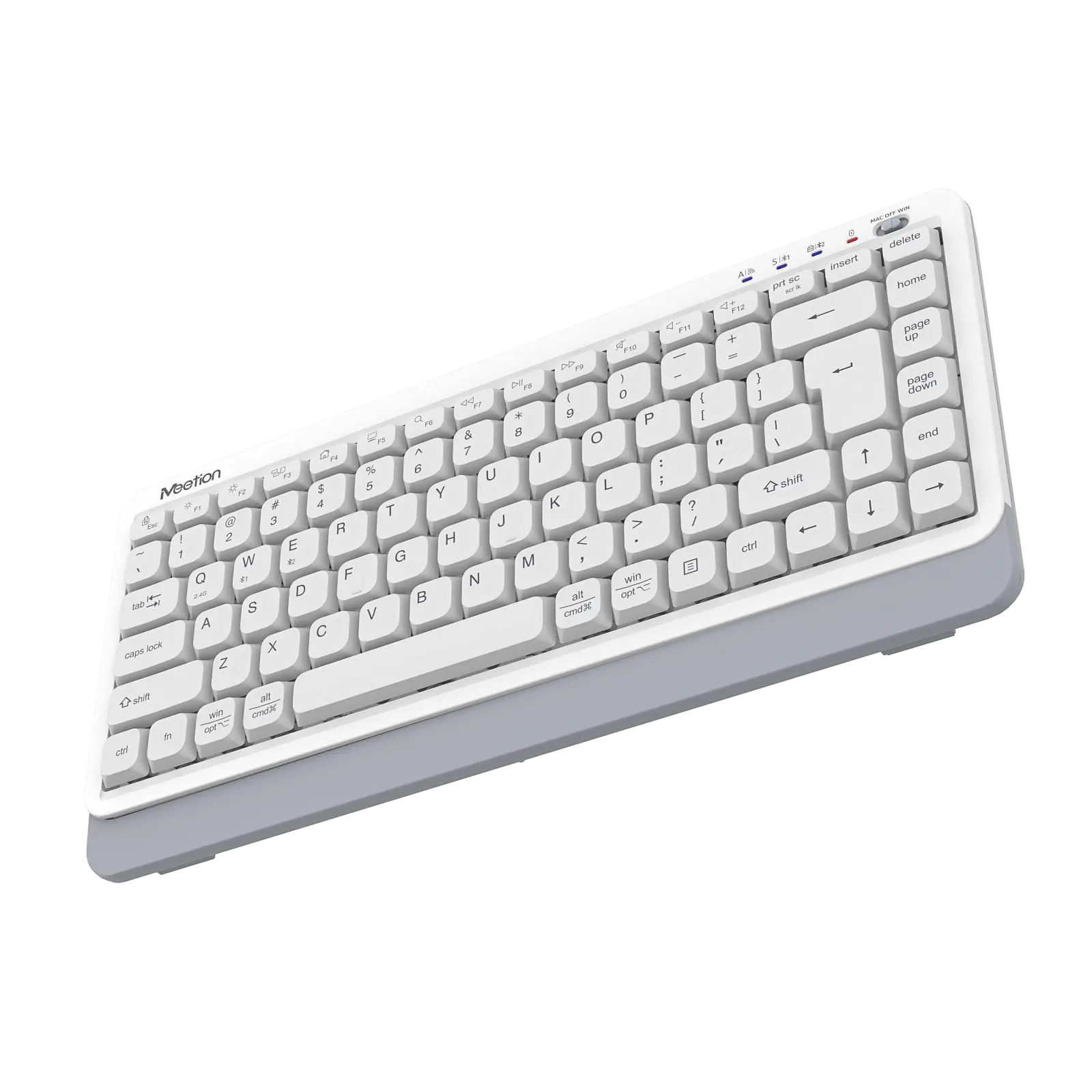 MEETION BTK500 WIRELESS KEYBOARD 2.4G+BT SILENT CLICK DUAL BLUETOOTH CHANNEL WHITE - product image 1 MEETION BTK500 WIRELESS KEYBOARD 2.4G+BT SILENT CLICK DUAL BLUETOOTH CHANNEL WHITE - product image 1