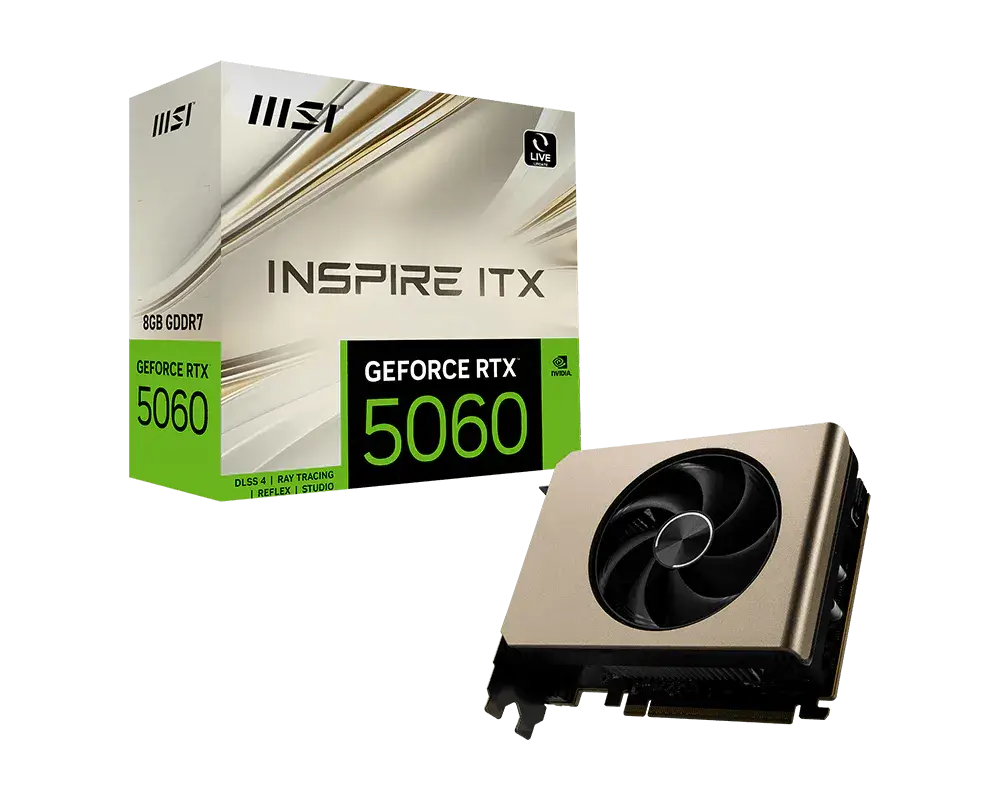 MSI GeForce RTX 5060 INSPIRE ITX 8GB GDDR7 Graphics Card