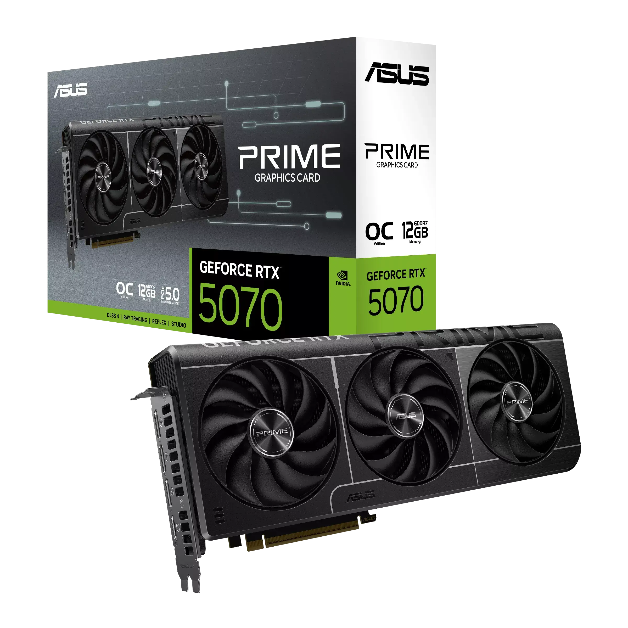 ASUS PRIME GeForce RTX 5070 12GB GDDR7 OC Edition Graphics Card - ASUS PRIME RTX 5070 12GB OC Edition ASUS PRIME GeForce RTX 5070 12GB GDDR7 OC Edition Graphics Card - ASUS PRIME RTX 5070 12GB OC Edition