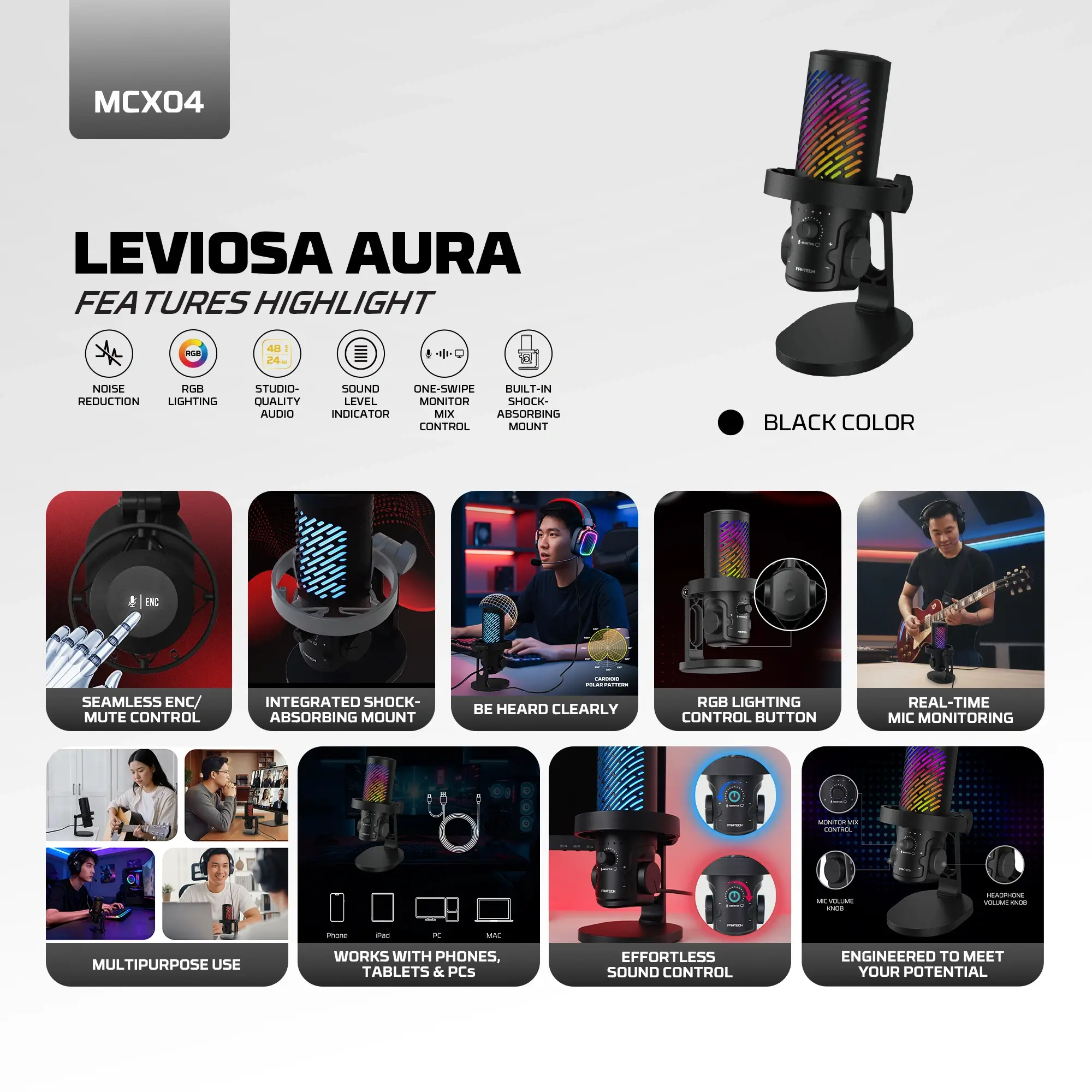 Fantech MCX04 LEVIOSA AURA Microphone
