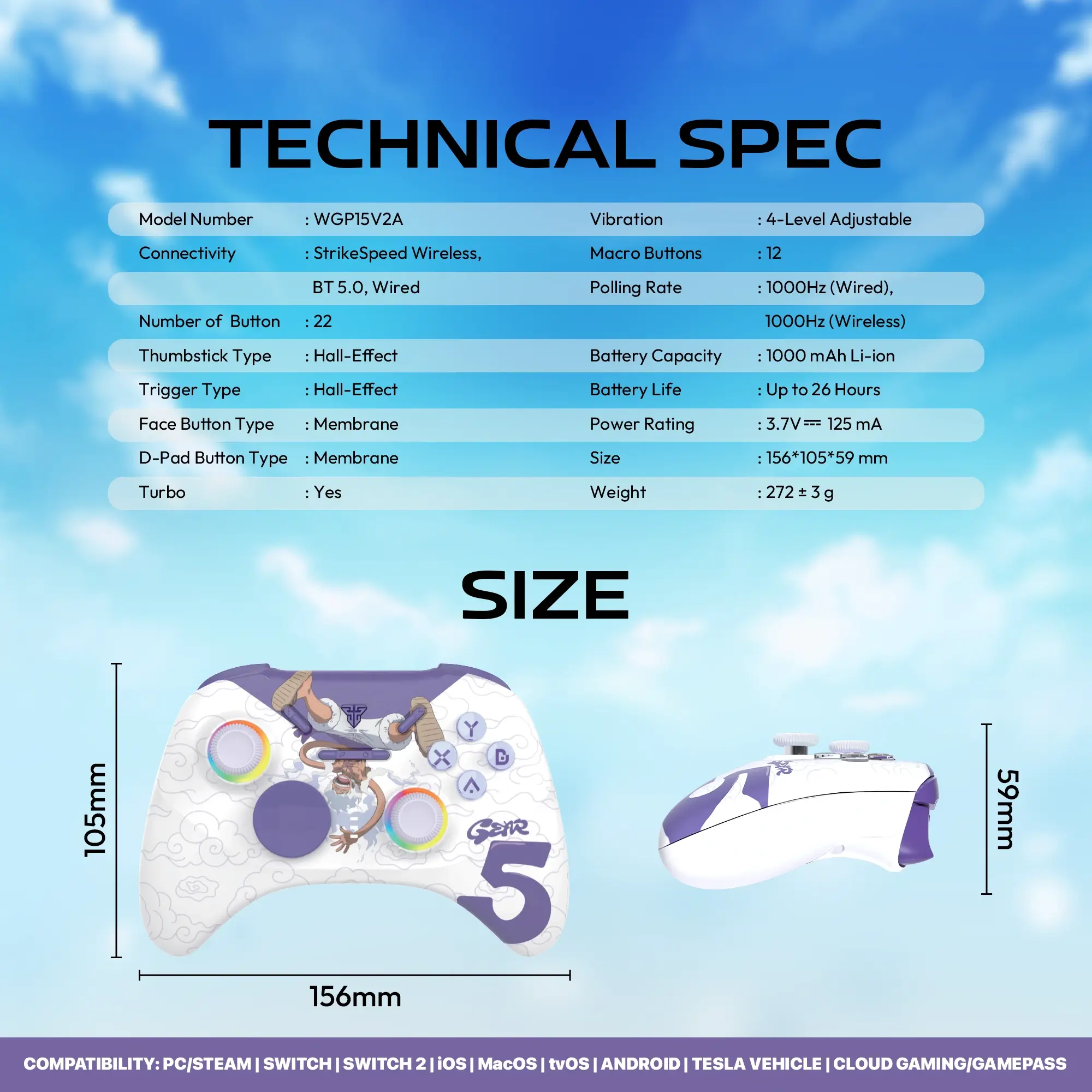 Fantech EOS II PRO WGP15V2A ONE PIECE Gear5 Edition&nbsp;