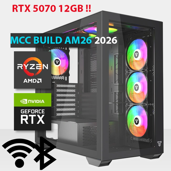 MCC AM26 26 MIDAS Gaming PC Build || AMD Ryzen 7 7800X3D 8 core RTX 5070 OC 12GB GDDR7 Graphics Card - RTX 5070 Gaming Pc MCC AM26 26 MIDAS Gaming PC Build || AMD Ryzen 7 7800X3D 8 core RTX 5070 OC 12GB GDDR7 Graphics Card - RTX 5070 Gaming Pc
