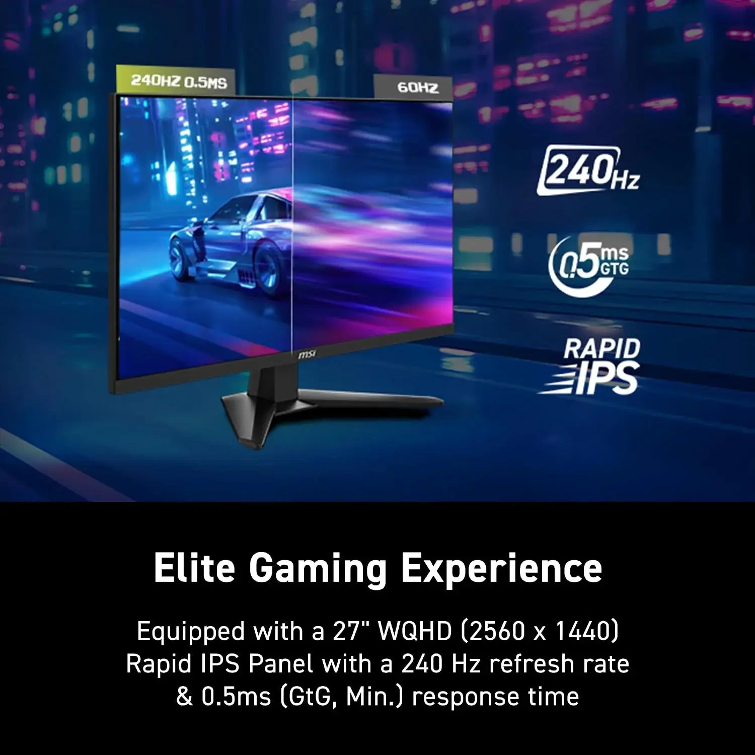 MSI MAG 274QF X24 27 inch QHD 2K 240Hz 0.5ms Rapid IPS Gaming Monitor Built in Speaker - MSI MAG 274QF X24 2K Monitor