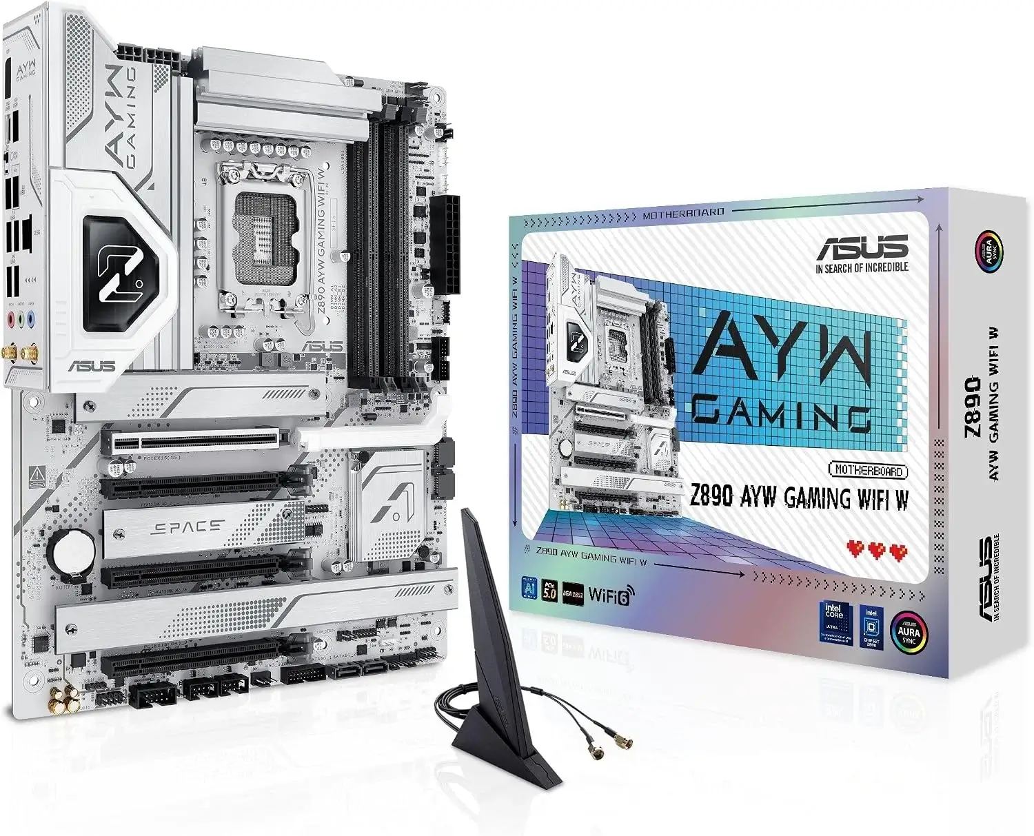 ASUS Z890 AYW Gaming WiFi W & Bluetooth DDR5 Motherboard for ULTRA Processor - product image 1 ASUS Z890 AYW Gaming WiFi W & Bluetooth DDR5 Motherboard for ULTRA Processor - product image 1