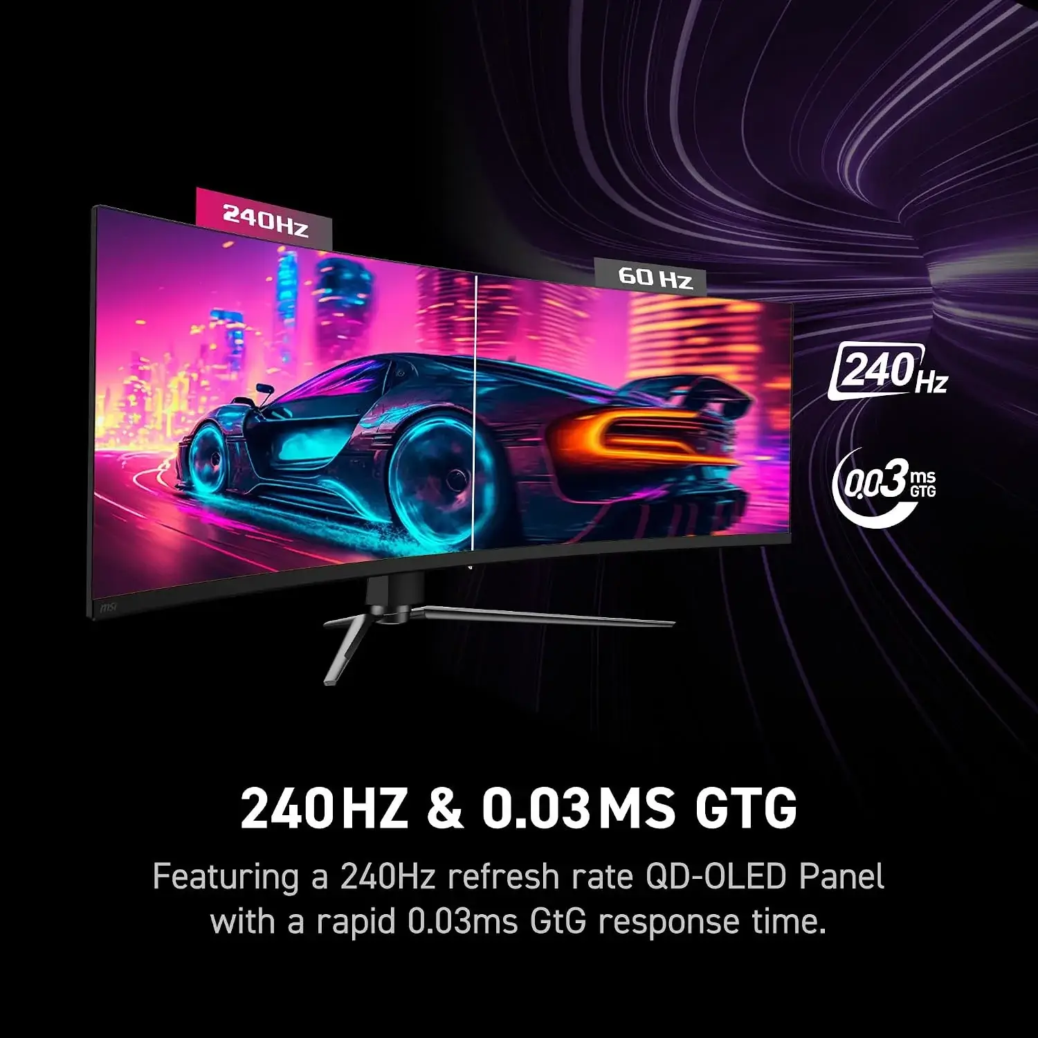 MSI MPG 491CQPX QD OLED 49 inch Quantum Dot OLED Dual QHD 2K 240Hz 0.03ms Curved Gaming Monitor - product image 1