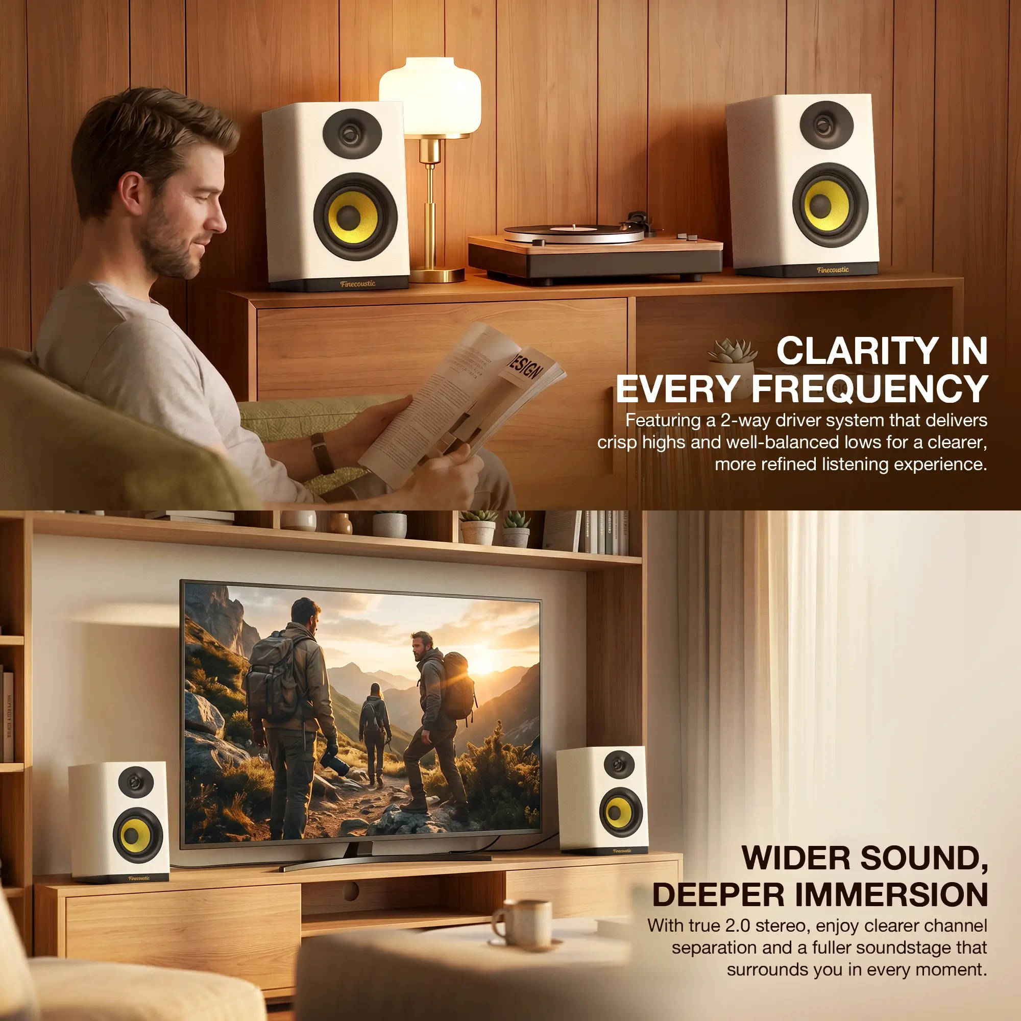 Fantech Finecoustic FBB301 HAKO STUDIO 301 Hi Fi Bookshelf Speaker 80W (5 Connection Mode) - product image 2 Fantech Finecoustic FBB301 HAKO STUDIO 301 Hi Fi Bookshelf Speaker 80W (5 Connection Mode) - product image 2