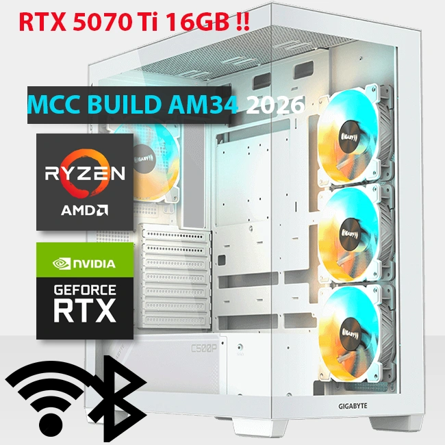 MCC AM34 26 MIDAS Gaming PC Build || AMD Ryzen 7 9850X3D 8 core GeForce RTX 5070 Ti 16GB GDDR7 Graphics Card - RTX 5070 Ti Ga MCC AM34 26 MIDAS Gaming PC Build || AMD Ryzen 7 9850X3D 8 core GeForce RTX 5070 Ti 16GB GDDR7 Graphics Card - RTX 5070 Ti Ga