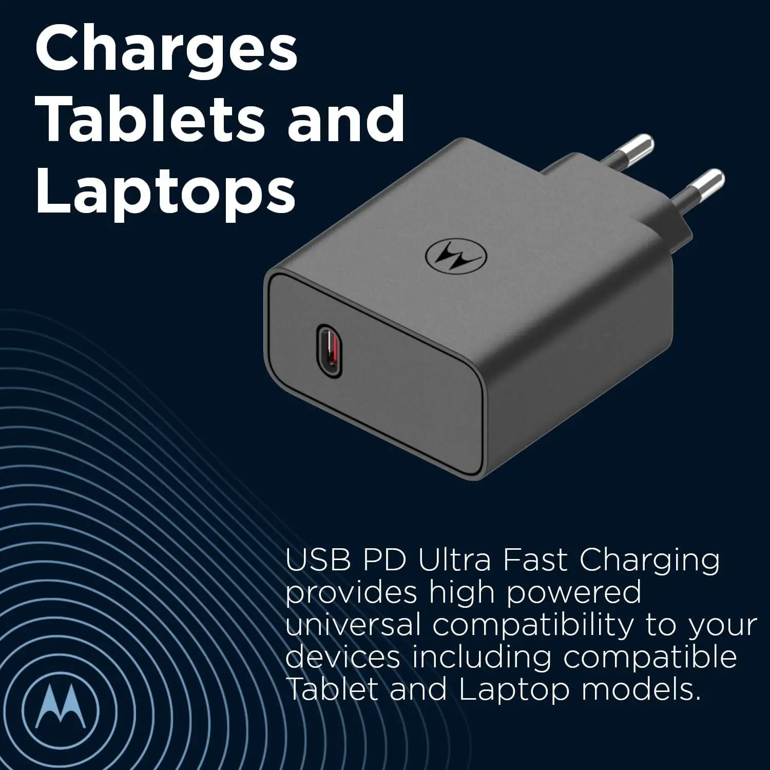 MOTOROLA TURBOPOWER 125W DUO ADAPTER USB-C GAN SUPER FAST CHARGING MOTOROLA TURBOPOWER 125W DUO ADAPTER USB-C GAN SUPER FAST CHARGING