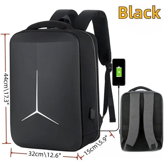 S2252 HARD SHELL BUSINESS BACKPACK USB PORT WATERPROOF TRAVEL BACKPACK - product image 1 S2252 HARD SHELL BUSINESS BACKPACK USB PORT WATERPROOF TRAVEL BACKPACK - product image 1