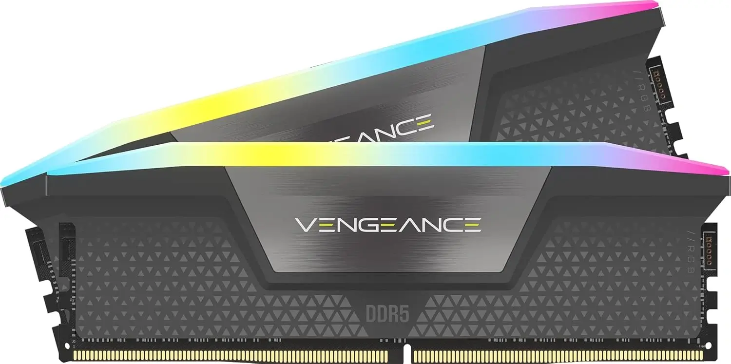 CORSAIR VENGEANCE 64GB (2x32GB) DDR5 6000MHz RGB PC RAM - CORSAIR VENGEANCE 64GB RGB PC RAM
