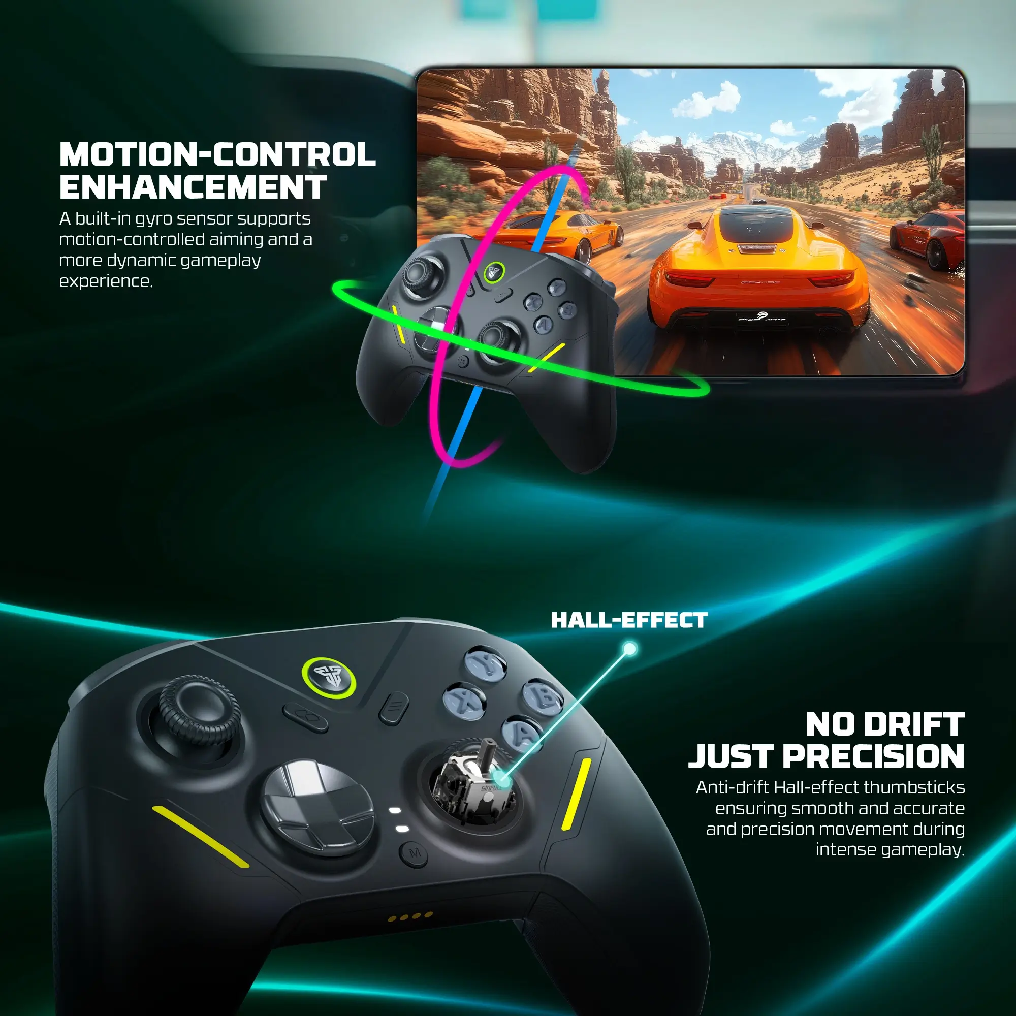 Fantech WGP18 ZENITH PRO Tri mode Connectivity Timed Macro Hall Effect RGB Mechanical Gamepad - product image 3
