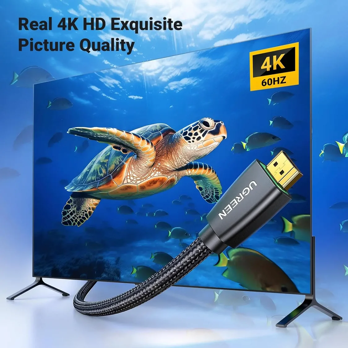 UGREEN 40412 HDMI 2.0 CABLE 4K 18GBPS HIGH SPEED BRAIDED HDMI 4K 60HZ – 5M - product image 1 UGREEN 40412 HDMI 2.0 CABLE 4K 18GBPS HIGH SPEED BRAIDED HDMI 4K 60HZ – 5M - product image 1