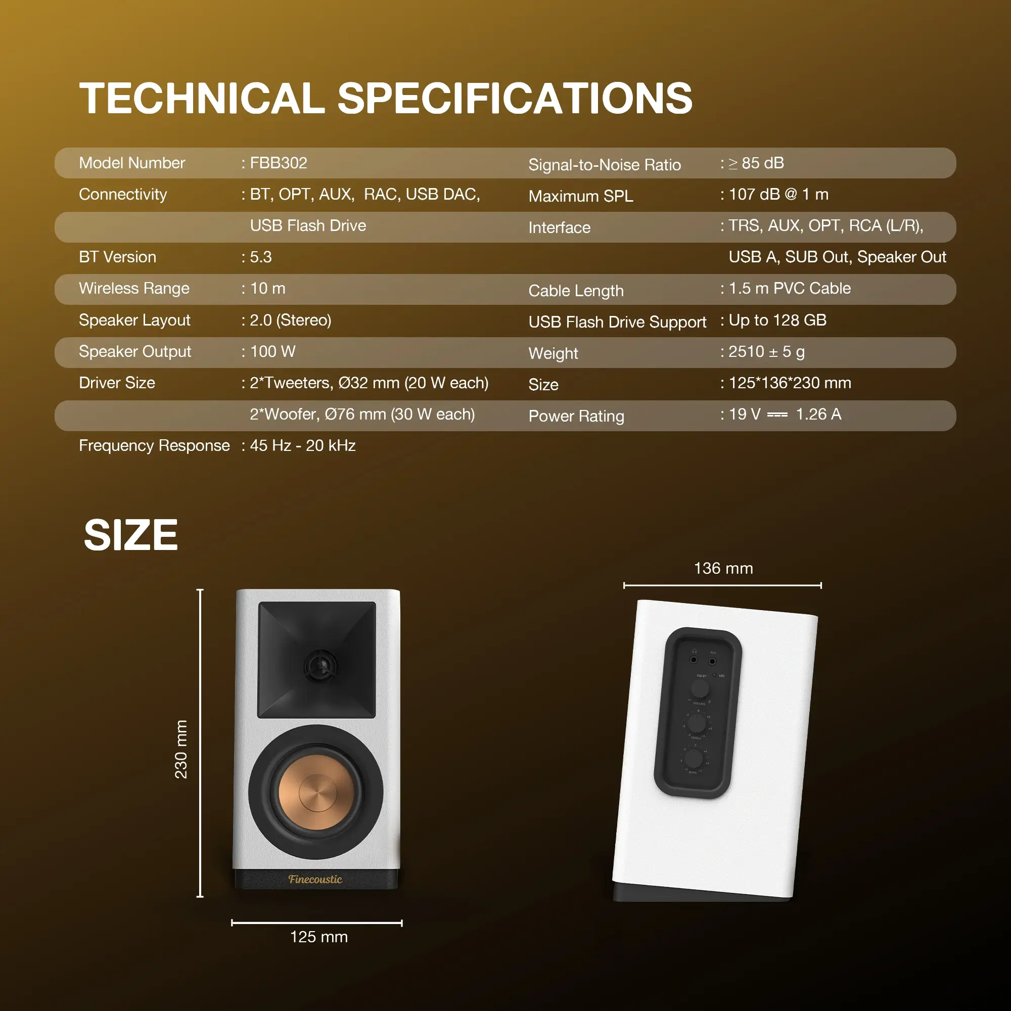 FANTECH Finecoustic FBB302 HAKO STUDIO 302 Stereo Speakers (6 Connection Mode) - product image 5 FANTECH Finecoustic FBB302 HAKO STUDIO 302 Stereo Speakers (6 Connection Mode) - product image 5