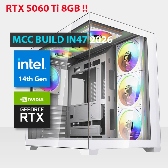 MCC IN47 26 MIDAS Gaming PC Build || Intel Core i7 14700F 14th Gen 20 Core Msi GAMING TRIO GeForce RTX 5060 Ti 8GB OC Edition MCC IN47 26 MIDAS Gaming PC Build || Intel Core i7 14700F 14th Gen 20 Core Msi GAMING TRIO GeForce RTX 5060 Ti 8GB OC Edition