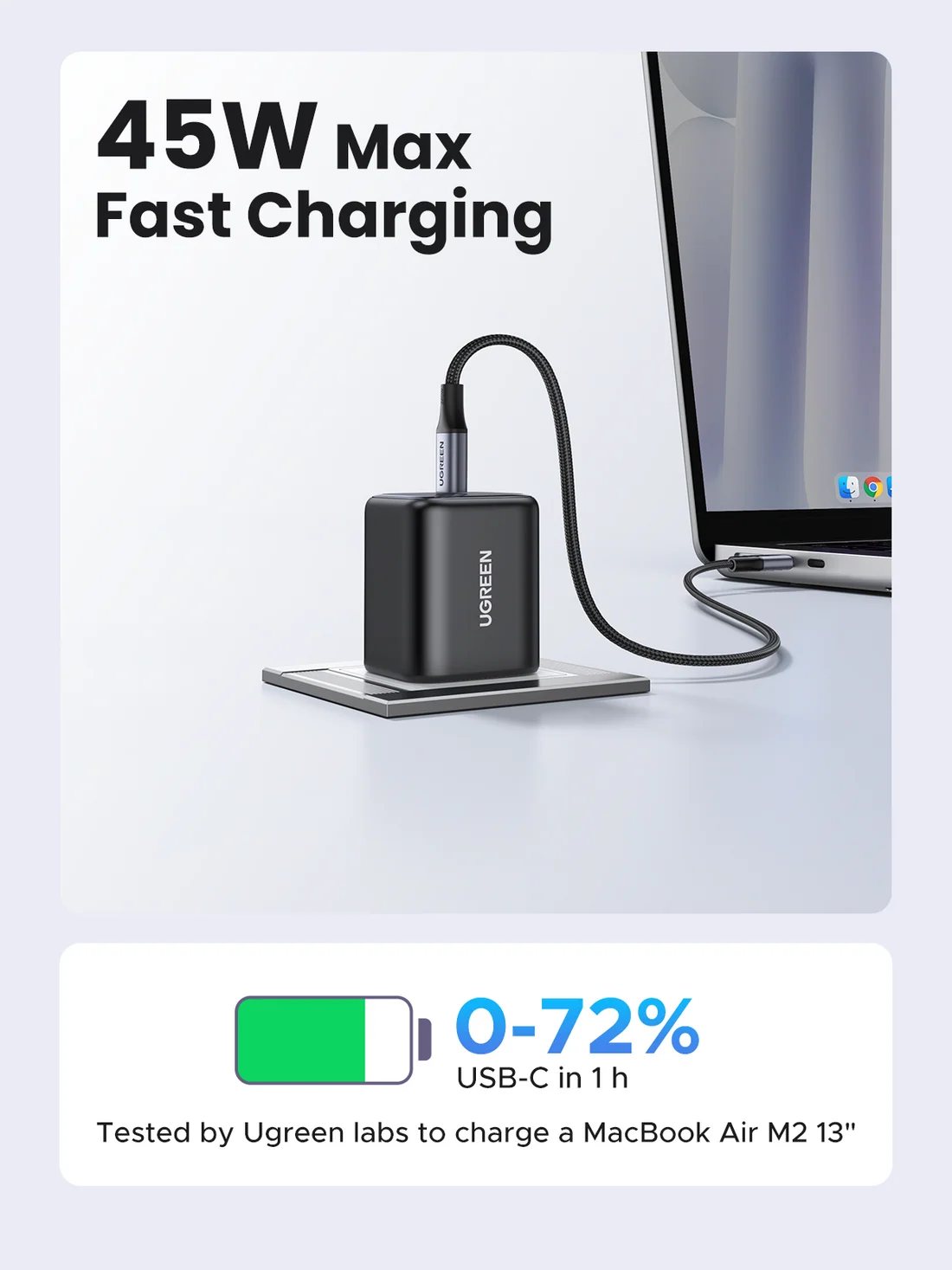 UGREEN 65052 USB C GAN INFINITY FAST CHARGER 45W EU - product image 1 UGREEN 65052 USB C GAN INFINITY FAST CHARGER 45W EU - product image 1