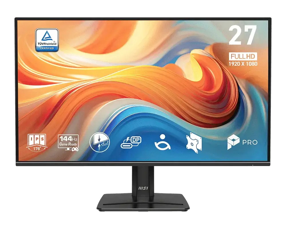MSI PRO MP272 E14C 27 inch IPS FHD 144Hz HDR Ready Business Monitor (Built in Speaker) - MSI PRO MP272 E14C Monitor MSI PRO MP272 E14C 27 inch IPS FHD 144Hz HDR Ready Business Monitor (Built in Speaker) - MSI PRO MP272 E14C Monitor