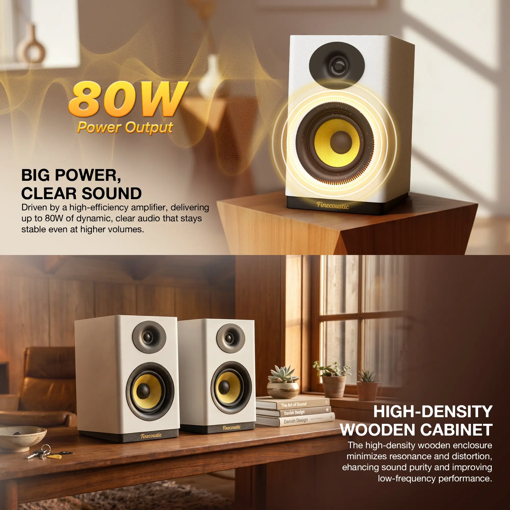 Fantech Finecoustic FBB301 HAKO STUDIO 301 Hi Fi Bookshelf Speaker 80W (5 Connection Mode) - Fantech Finecoustic FBB301 HAKO Fantech Finecoustic FBB301 HAKO STUDIO 301 Hi Fi Bookshelf Speaker 80W (5 Connection Mode) - Fantech Finecoustic FBB301 HAKO