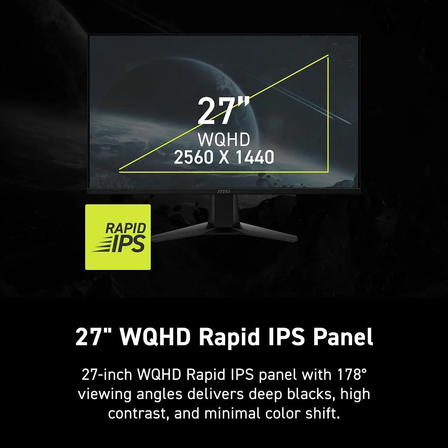 MSI MAG 275QF E20 27 inch WQHD 2K 200Hz 0.5ms Rapid IPS HDR Ready Gaming Monitor - product image 1