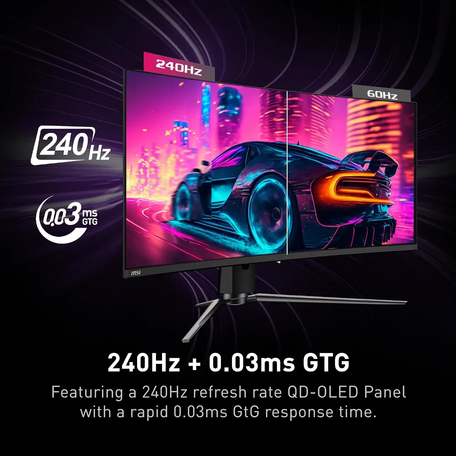 MSI MPG 341CQPX QD OLED 34 inch Ultra Wide UWQHD 2K Quantum Dot OLED 240Hz 0.03ms Curved Gaming Monitor - product image 1 MSI MPG 341CQPX QD OLED 34 inch Ultra Wide UWQHD 2K Quantum Dot OLED 240Hz 0.03ms Curved Gaming Monitor - product image 1