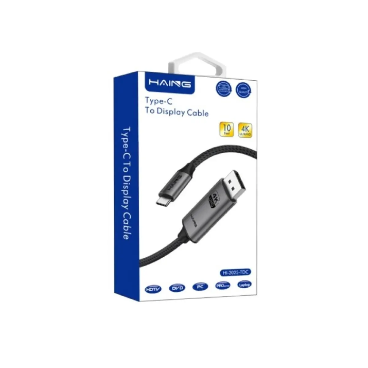 HAING HI 2025 TDC USB C TO DISPLAYPORT 1.2 CABLE UP TO 4K60HZ 2K165HZ FHD240HZ – 3M - product image 1 HAING HI 2025 TDC USB C TO DISPLAYPORT 1.2 CABLE UP TO 4K60HZ 2K165HZ FHD240HZ – 3M - product image 1