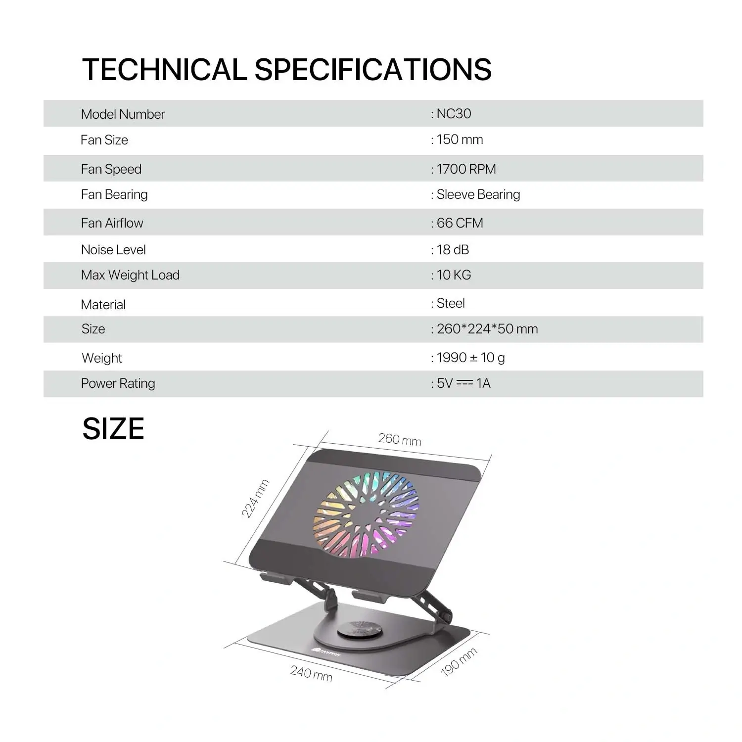 FANTECH NC30 RGB Magnetic Cooling Pad - FANTECH NC30 in Jordan FANTECH NC30 RGB Magnetic Cooling Pad - FANTECH NC30 in Jordan