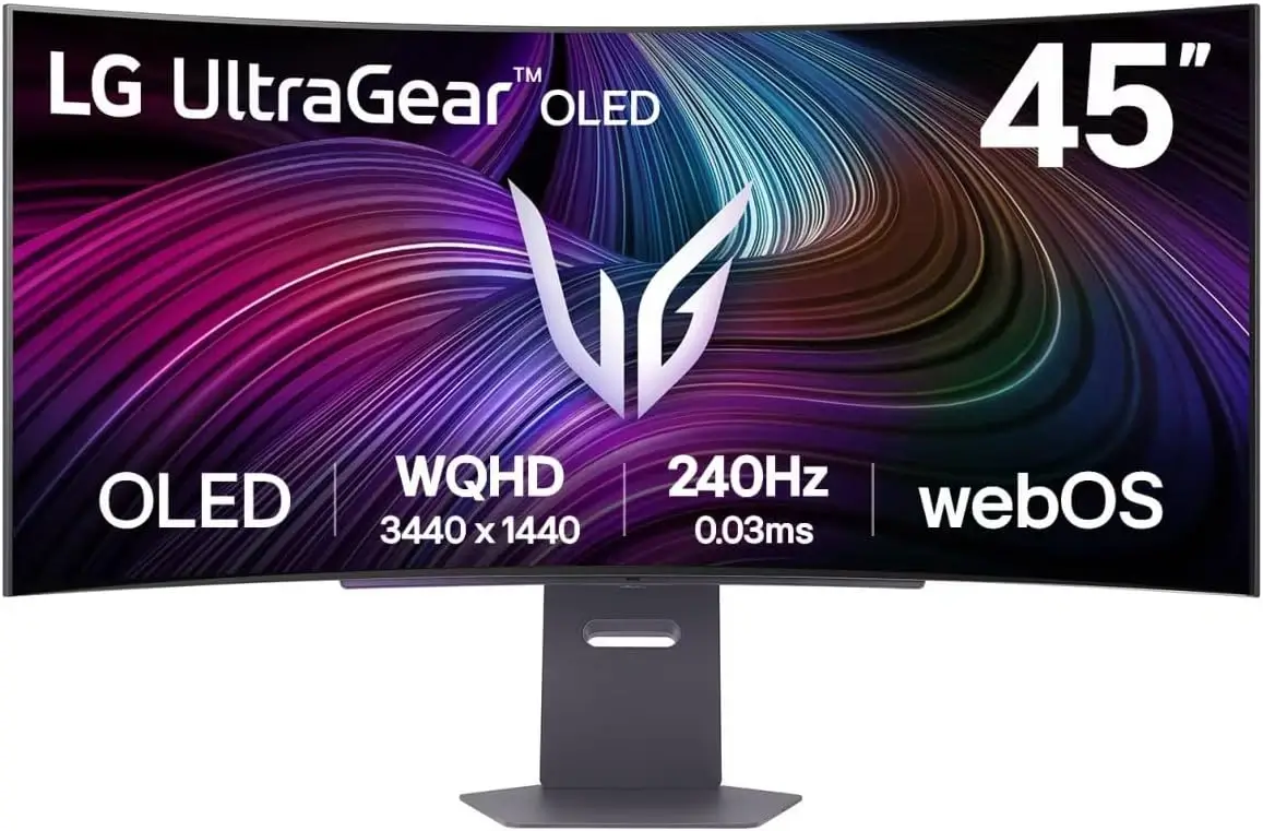LG UltraGear 45GX90SA B 45 inch OLED Panel WQHD 2K 240Hz 0.03ms Curved Gaming Monitor - image udawobb2ii