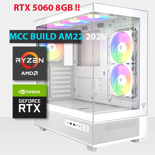 MCC AM22 26 MIDAS Gaming PC Build || AMD Ryzen 5 9600X 6 Core GeForce RTX 5060 8GB GDDR7 Graphics Card - AMD Ryzen 5 9600X Ga
