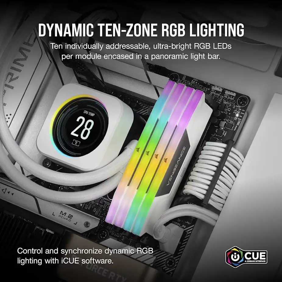 CORSAIR VENGEANCE DDR5 RGB White Ram&nbsp;